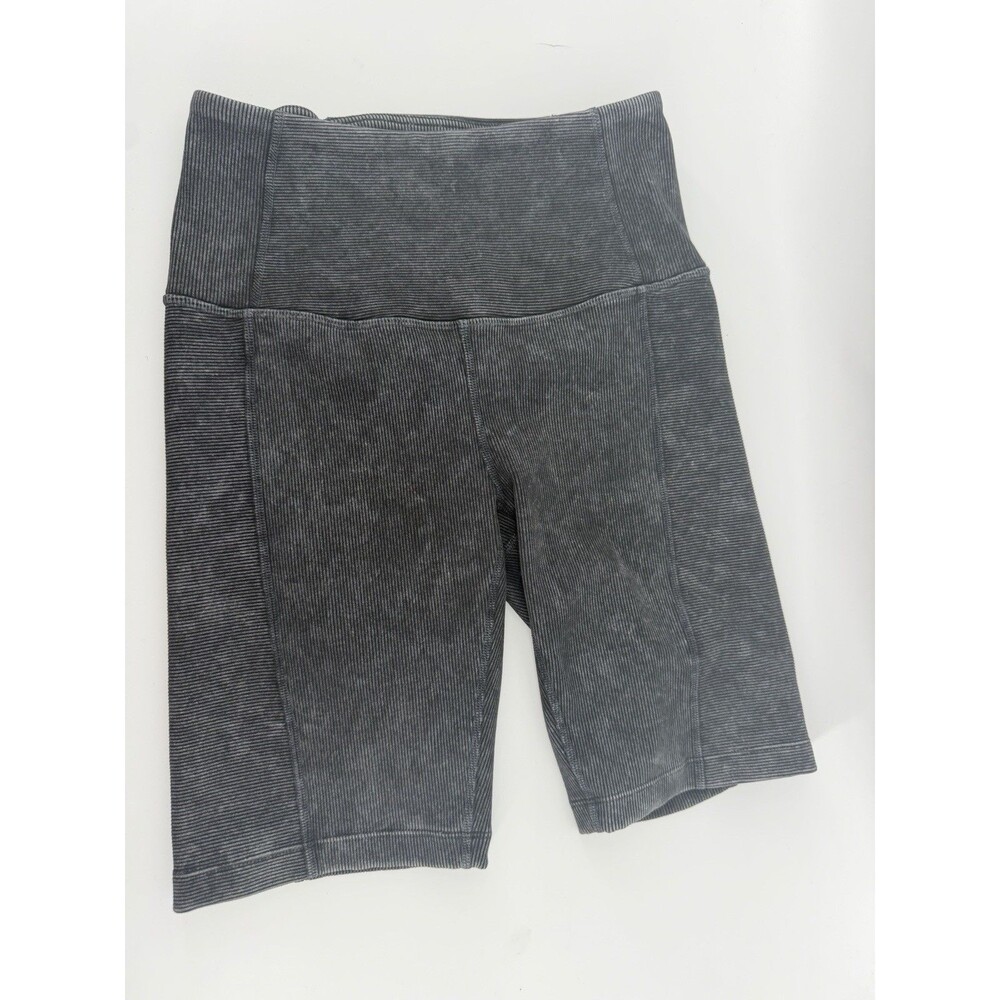 Zella Ribbed Black Biker Shorts Women's Size Small